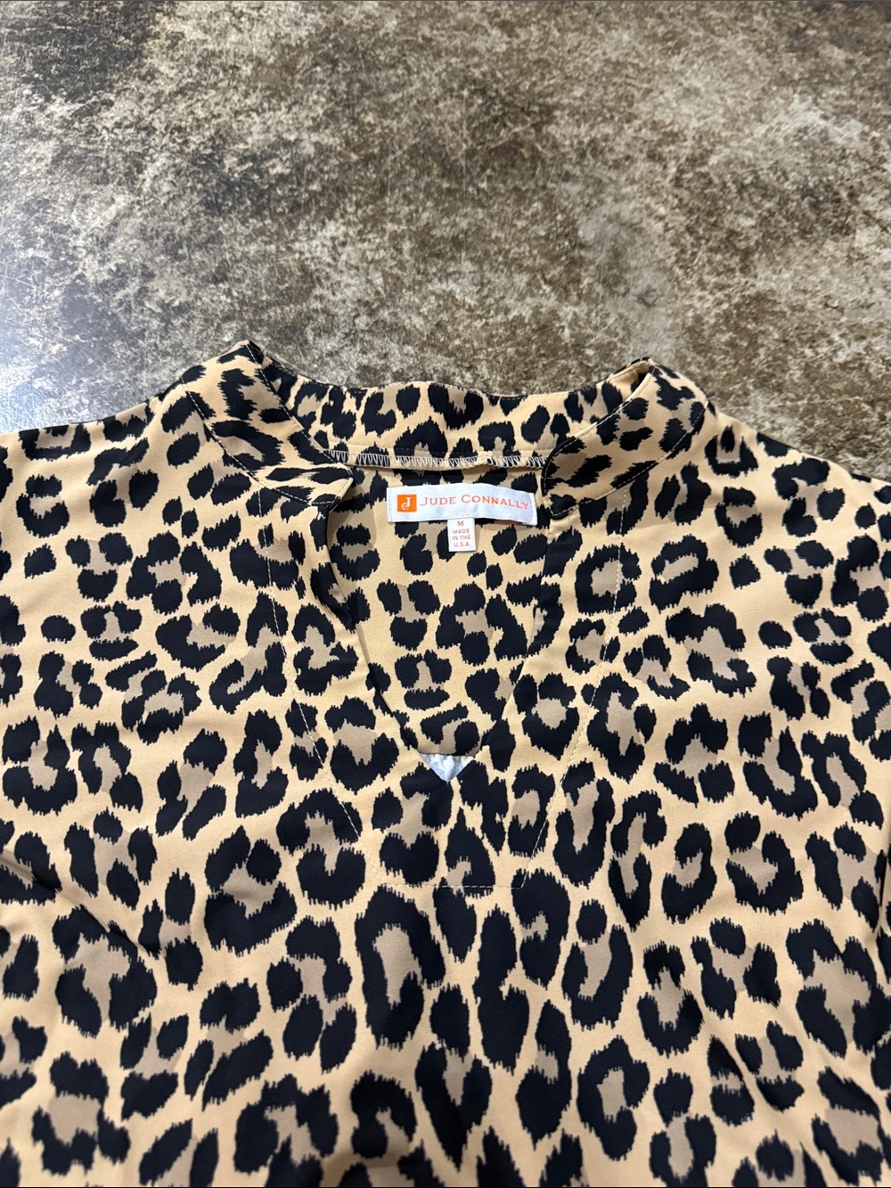 Jude Connally Leopard Tiered Long Sleeve Dress - Black & Tan - Picture 5 of 5